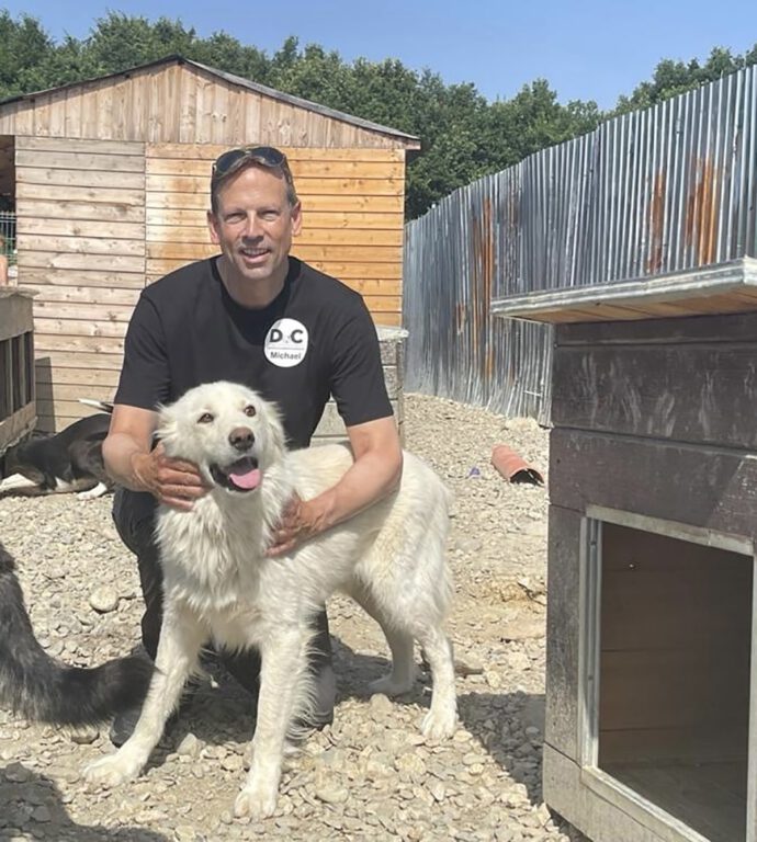 Michael Schulte mit seinem Hund